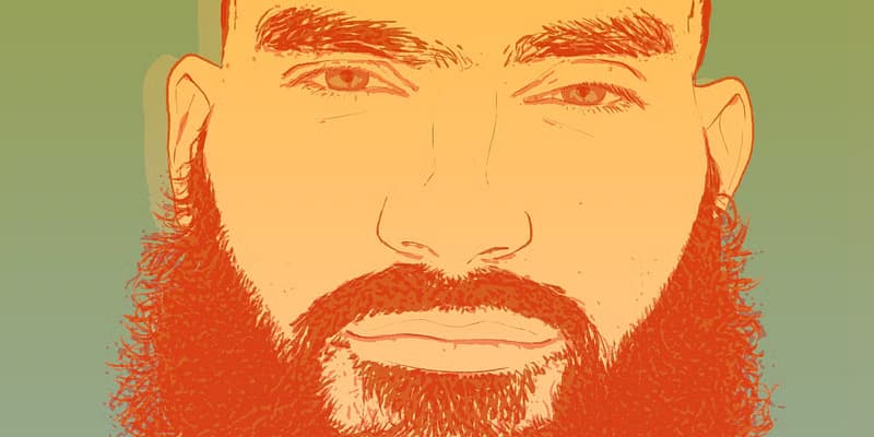 Black men have their own challenges for growing a full, healthy beard. The Daily Dot spoke with Justus on what a full beard says about a man, the all-important relationship a man has with his barber, and the must-know tips for other Black men about growing full, healthy beards. Illustration by Max Fleishman, The Daily Dot.