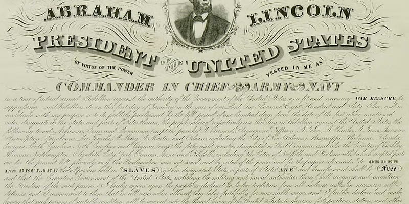 The Emancipation Proclamation is a defining moment in American history. Photo via Maine.edu, The Daily Dot.