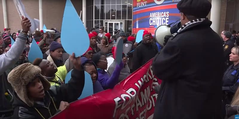 "Black and Brown folks are dying more from environmental-related causes than they are from police brutality," Brandi Collins, the campaign manager who oversees the media, economic, and environmental justice departments at racial activism group Color of Change, said. Screengrab via AFP News Agency/YouTube | The Daily Dot.